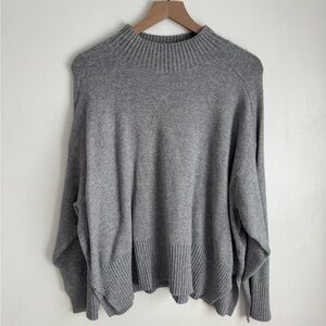 LOFT Gray Cowl Neck Sweater